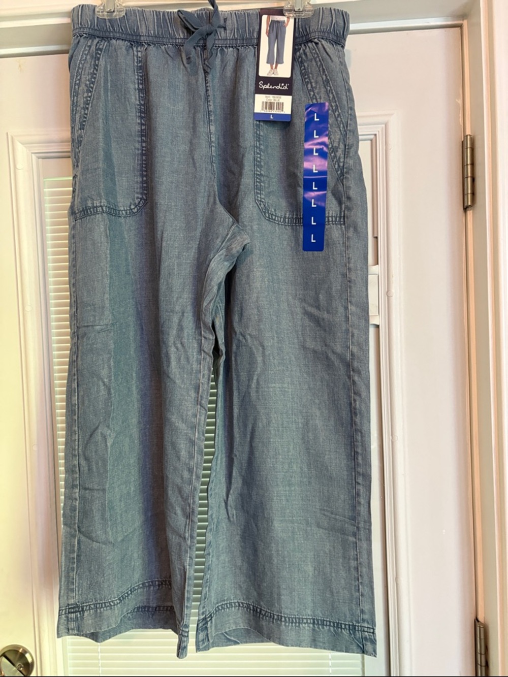 Splendid Light Denim Blue Wide-Leg Pull-On Pants